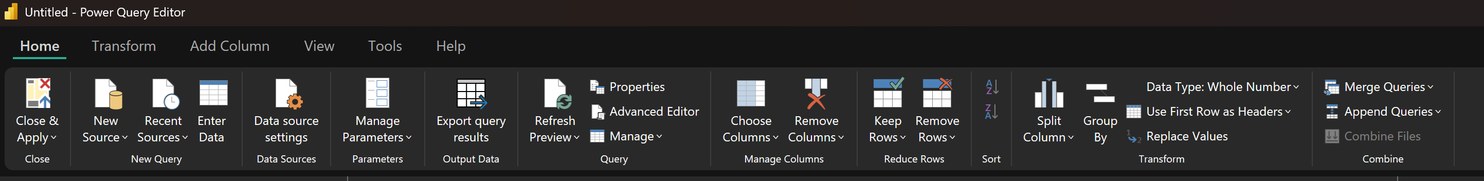 Getting CSV file using the Get Data button in Power BI Desktop